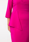 Lizabella V-Neck Flap Panel Dress, Pink