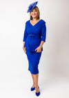 Lizabella V-Neck Flap Panel Dress, Blue