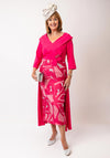 Lizabella A-Line Diamante Bow V-Neck Dress, Pink