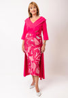 Lizabella A-Line Diamante Bow V-Neck Dress, Pink