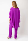 Lizabella Chiffon Layered Top and Trousers Set, Purple