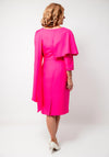 Lizabella Draped Embellished Pencil Dress, Hot Pink