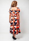 Lizabella Printed A-Line Midi Dress, Orange Multi
