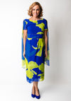 Lizabella Embellished Floral Print Dress, Royal Blue