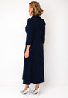 Lizabella Embellished High Neck Aline Dress, Navy