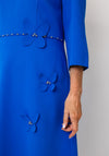 Lizabella Embellished High Neck Aline Dress, Blue