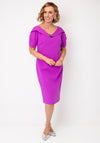 Lizabella V Neck Collar Pencil Dress, Purple