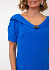 Lizabella V Neck Collar Pencil Dress, Blue