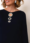 Lizabella Diamante Disc Pencil Dress, Navy
