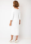 Lizabella Ruched Neck Midi Pencil Dress, Off White