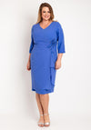 Lizabella Applique Waist Midi Dress, Azure Blue
