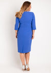 Lizabella Applique Waist Midi Dress, Azure Blue