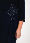Lizabella Applique Waist Midi Dress, Navy