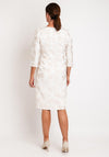 Lizabella Palmette Pearl Trim Midi Dress, Stone