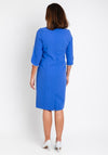 Lizabella Pearl Trim Tulip Sleeve Pencil Midi Dress, Azure