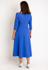 Lizabella Embellished Trim Midi Dress, Azure Blue