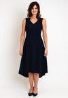 Lizabella Pearl Trim A-Line Midi Dress, Navy