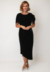 Lizabella Drape Panel Faux Wrap Pencil Dress, Black