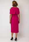 Lizabella Beaded Embellished Drape Pencil Dress, Hot Pink