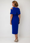 Lizabella Beaded Embellished Drape Pencil Dress, Royal Blue
