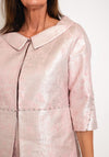 Lizabella Embossed Design Long Jacket & Dress Set, Blush Pink