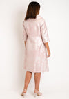 Lizabella Embossed Design Long Jacket & Dress Set, Blush Pink
