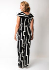 Lizabella Geometric Print Jumpsuit, Black and White