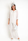 Lizabella Chiffon 3 Piece Suit, Silver