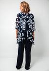 Lizabella Layered Top and Trousers, Navy