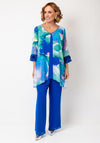 Lizabella Chiffon Water-Colour Print Top and Trouser Co Ord, Blue