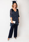 Lizabella Polka Dot Top and Trouser Co Ord, Navy