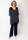 Lizabella Polka Dot Top and Trouser Co Ord, Navy