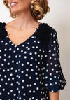 Lizabella Polka Dot Top and Trouser Co Ord, Navy