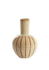 Light & Living Medium Ulloa Ceramic Vase, Shiny Cream & Brown