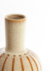 Light & Living Medium Ulloa Ceramic Vase, Shiny Cream & Brown