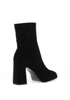 Lodi A-Laira Mid Length Sock High Heeled Boot, Black