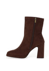 Lodi A-Laira Mid Length Sock High Heeled Boot, Brown