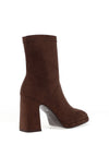 Lodi A-Laira Mid Length Sock High Heeled Boot, Brown