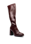 Lodi A-Limbo Knee High Block Heeled Boots, Wine