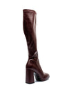 Lodi A-Limbo Knee High Block Heeled Boots, Wine