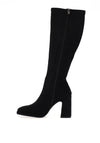 Lodi A-Limbo Knee High Block Heeled Boots, Black