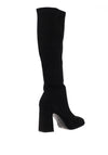Lodi A-Limbo Knee High Block Heeled Boots, Black