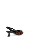 Lodi A-Rinola Leopard Print Sling Back Kitten Heeled Shoes, Brown