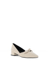 Lodi Amistad Leather Stud Slip On Pumps, Off White