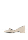 Lodi Amistad Leather Stud Slip On Pumps, Off White