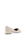 Lodi Amistad Leather Stud Slip On Pumps, Off White