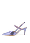 Lodi Elines Metallic Leather Diamante Heeled Shoes, Lilac