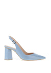 Lodi Elita Patent Leather Geo Heeled Shoes, Azure Blue