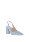 Lodi Elita Patent Leather Geo Heeled Shoes, Azure Blue