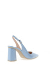 Lodi Elita Patent Leather Geo Heeled Shoes, Azure Blue